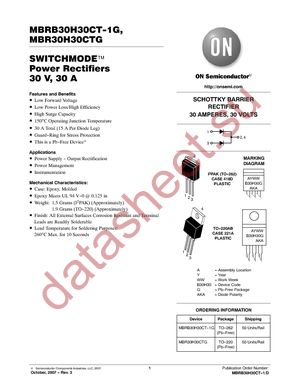 MBR30H30CTG datasheet  